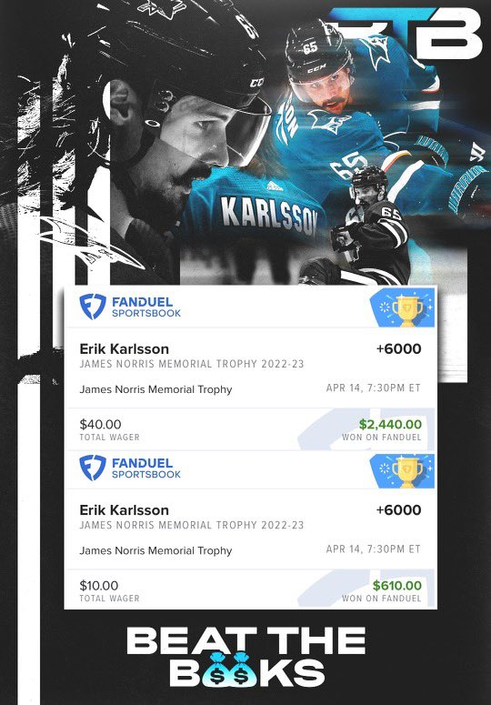 Chedzz's tweet photo. FINAL NHL 22/23 SZN Recap: THANK YOU ❤️

Finished the NHL season +320u, which is ABSURD. We cashed countless numbers of lottos (tickets below in reply) 

As a Thank you, I will be giving away $750 ($75 to 10 people) who RTs this post and follows me. 

#NHLPicks #GamblingTwitter https://t.co/soySrhGF72
