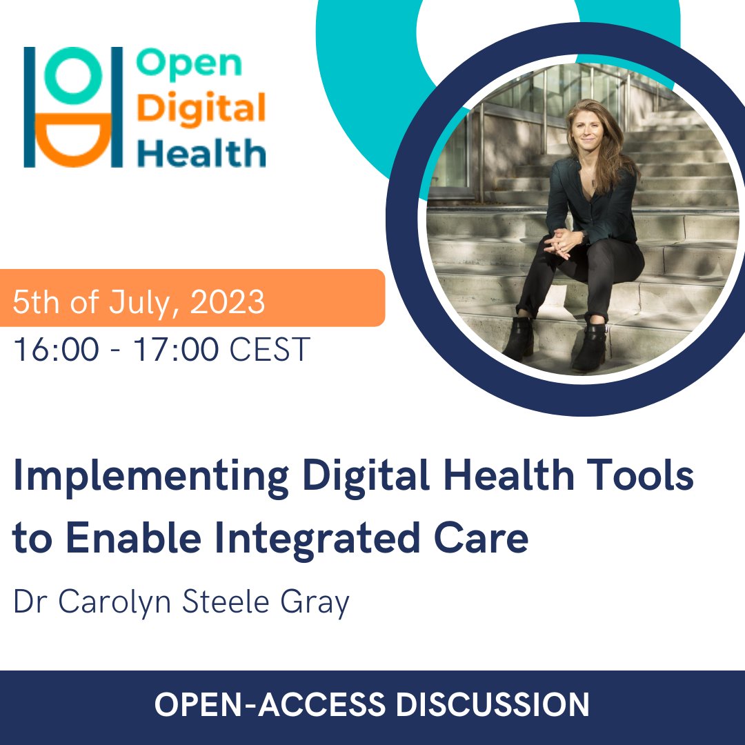 Open Digital Health (@opendigihealth) on Twitter photo ⏰8 days to go!
Don't forget to register and join us next Wednesday for an online discussion with <a href="/Dr_SteeleGray/">Carolyn Steele Gray (she/her)</a>
opendigitalhealth.org/event/implemen…
<a href="/EHPS_OS_SIG/">EHPS Open Science SIG</a> <a href="/SBMDigitalHlth/">SBMDigitalHealth</a> ⏰8 days to go!
Don't forget to register and join us next Wednesday for an online discussion with <a href="/Dr_SteeleGray/">Carolyn Steele Gray (she/her)</a>
opendigitalhealth.org/event/implemen…
<a href="/EHPS_OS_SIG/">EHPS Open Science SIG</a> <a href="/SBMDigitalHlth/">SBMDigitalHealth</a>