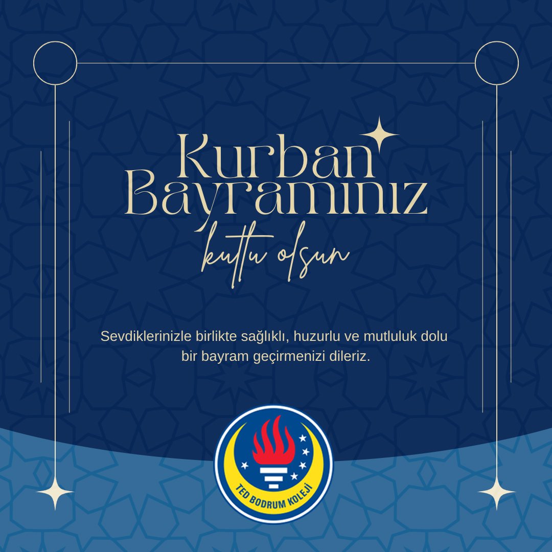 TEDBODRUM's tweet photo. Sevdiklerinizle birlikte sağlıklı, huzurlu ve mutluluk dolu bir bayram geçirmenizi dileriz.
#iyibayramlar
#mutlubayramlar
#sevdiklerinizlebirlikte
#tedbodrumkoleji
#tedbodrum
#bodrum
#muğla https://t.co/fZ2Gf9MKIU