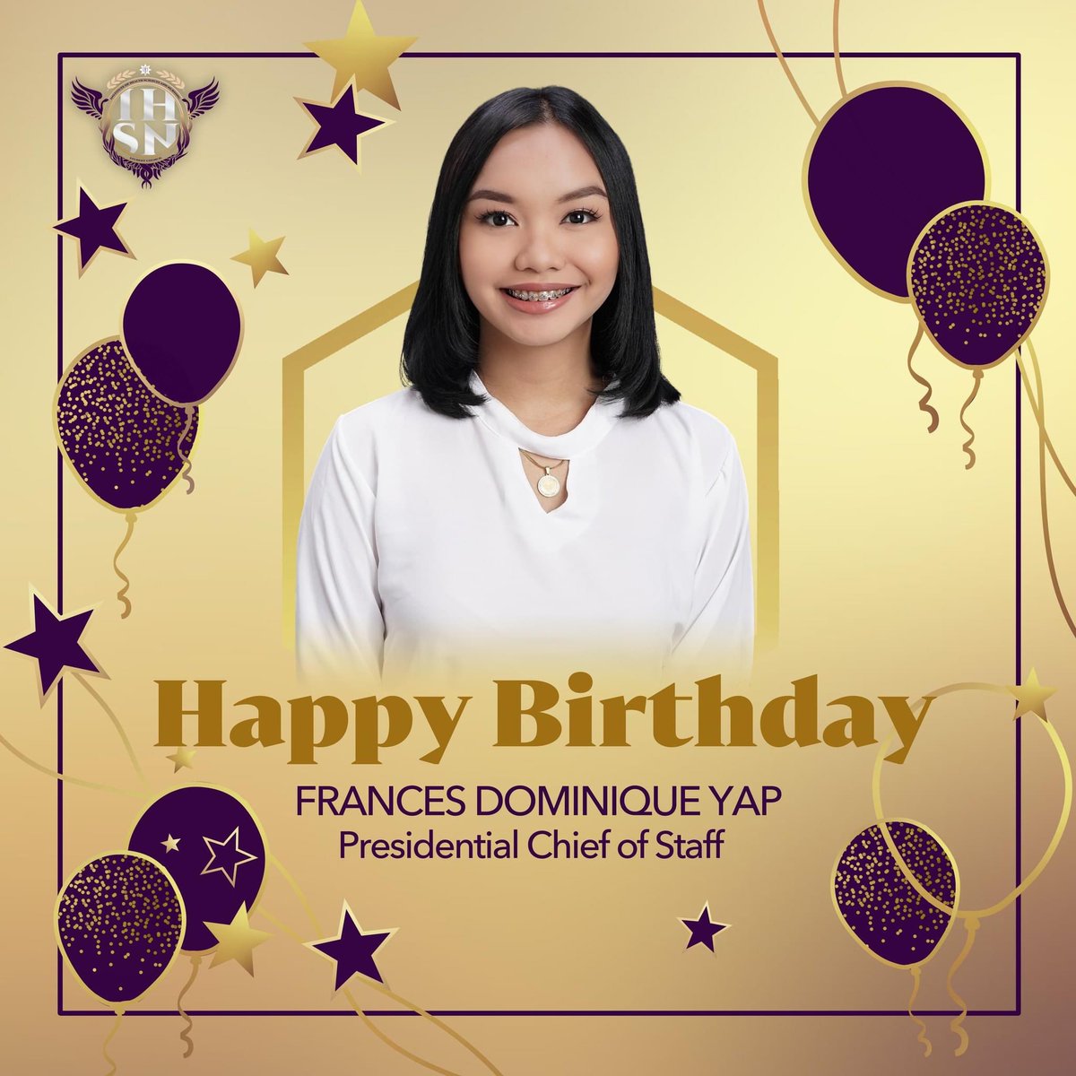 IHSNSC's tweet photo. Greetings with love to our Presidential Chief of Staff!

Another year to celebrate your life. Your IHSN Student Council family is beyond blessed to serve with you. May you fulfill this new year with new sets of achievements. https://t.co/UIxiLWJ2cp