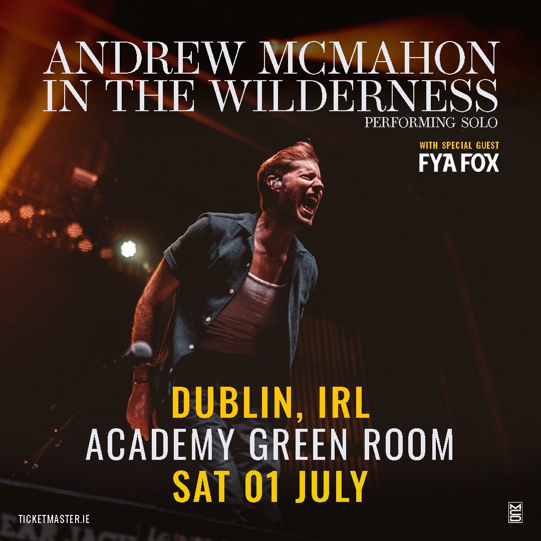 FyaFoxMusic's tweet photo. ...excited to support @andrewmcmahon this Saturday 1st July in the @academydublin Green Room🖤 left a little @TicketmasterIre link in my bio for tickets 🎫
@mcd_productions #singersongwriter #irishartist #fyafox #altpop #dublinartist #dublingigs #independantartist https://t.co/GENFdqcyAC