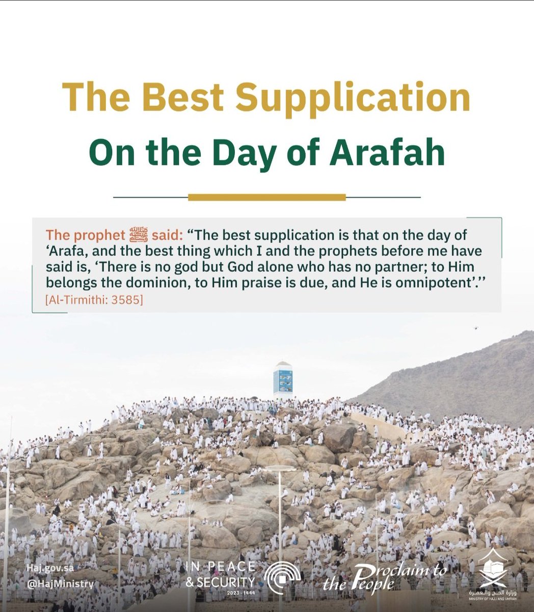 ZiyaraGPS's tweet photo. The Day of Arafah at the Hajj 1444 / 2023

@ZiyaraGPS #ZiyaraGPS https://t.co/3s0mx9bi5e