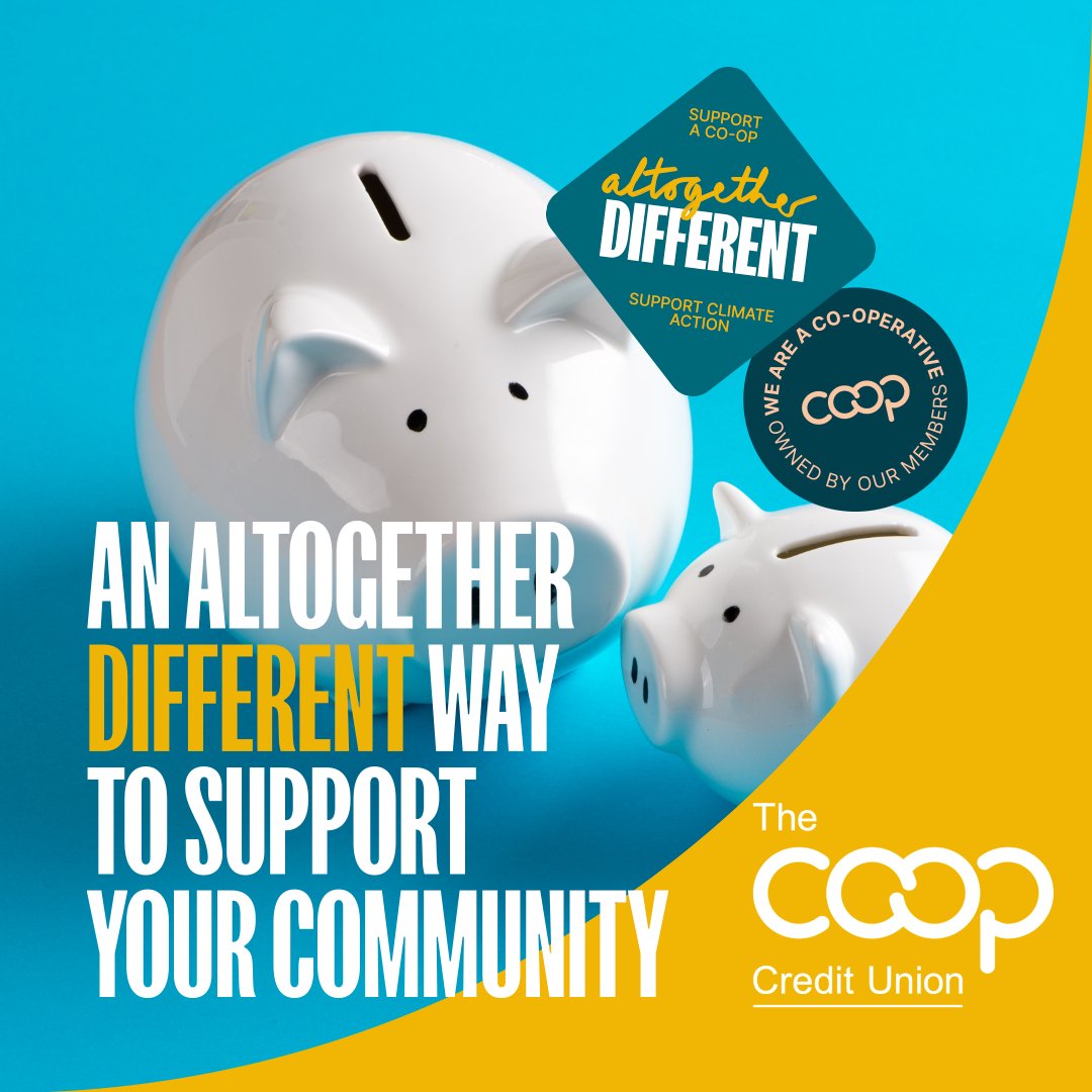This #coopfortnight, we invite you to join us for an #AltogetherDifferent way to save and borrow.  By saving with us, you're part of a powerful community of members helping members. Find out more at: co-operativecreditunion.coop/join/
#creditunions #coops