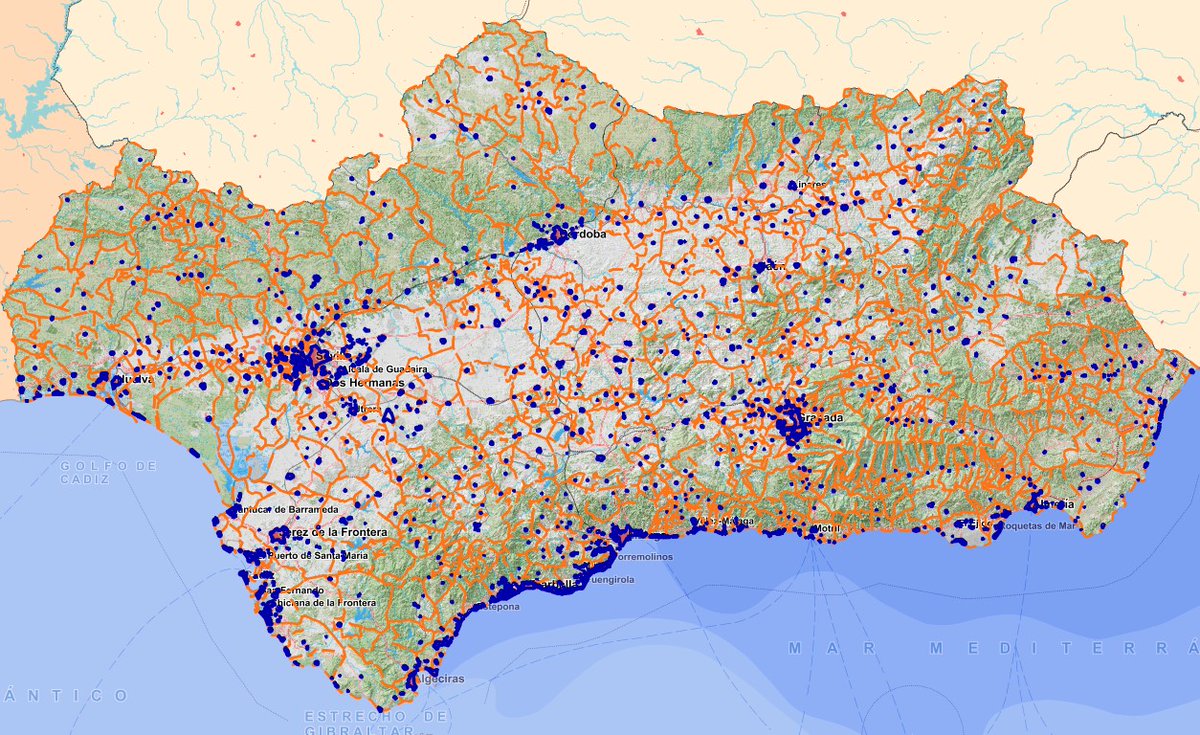 blogdelaunion's tweet photo. Interesante iniciativa cartográfica de la Junta de Andalucía que nos acerca al conocimiento del territorio en Andalucía en una faceta tan importante como es la localización de la población.
https://t.co/ans2xZ3m73 https://t.co/omxAtBHI2R