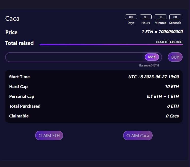 _Hotpad's tweet image. ✨ Dear HPFans✨

#HotPad's first IDO $Caca is officially live.🎉

The $Caca whitelist reached 100% oversubscription within 10 minutes.🔥

Let's all come together and make our way to the moon🚀

Here is the subscription link for the IDO👇
hotpad.io/pool?pid=1