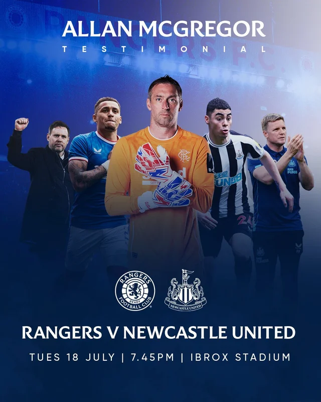 We have 2 tickets to give away for Rangers v Newcastle on 18/07.

To enter the draw;

1) Re-tweet this post
2) Tag 3 friends
3) Ask them to follow our page

Winners will be drawn on 6th July.

*Travel not included

Good luck 🤞