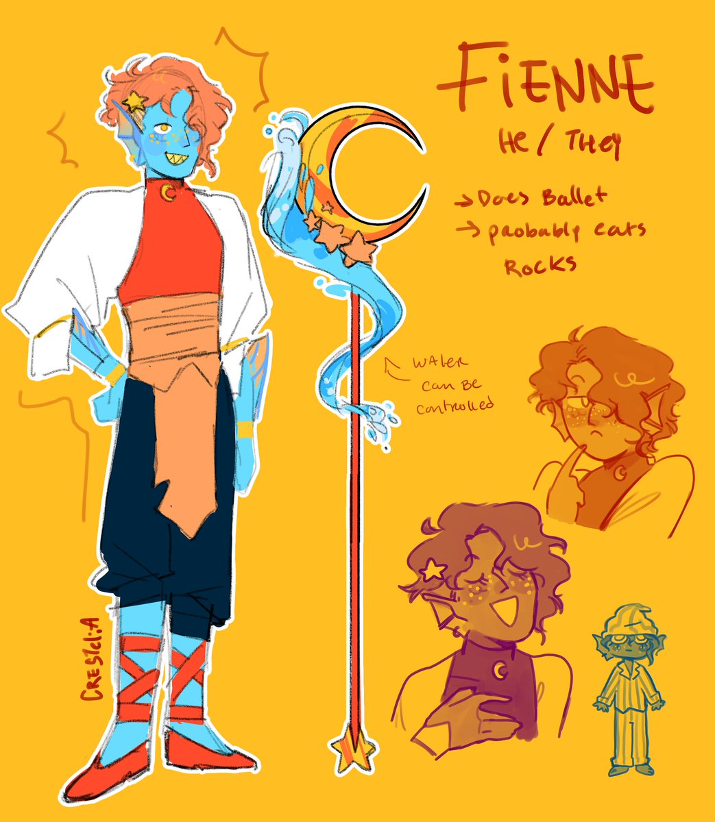 i caved i made a riptide oc this is fienne all he knows is eat dirt do ballet and be transgender