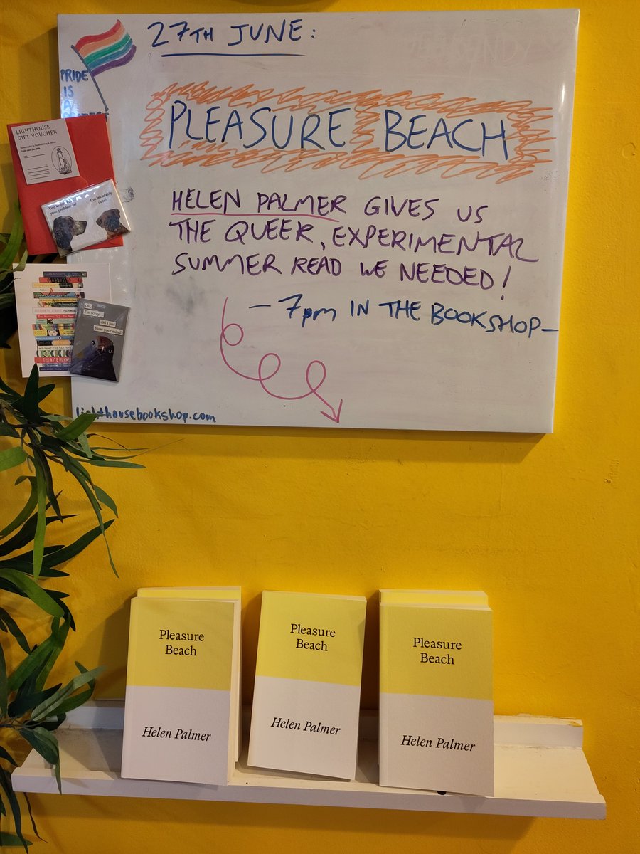 It's TONIGHT! Come on down and be transported to 1999s Blackpool as we celebrate Helen Palmer's blisteringly original queer love story. Helen will be in conversation with <a href="/gabrielaslou/">Dr Gabriela Loureiro (she/her)</a> !

7 pm in the shop 💜🎉