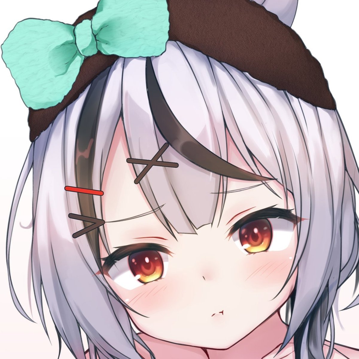 猫又おかゆ 「#ほっぺの斜線は可愛い 」|めいぽなのじゃ！！のイラスト