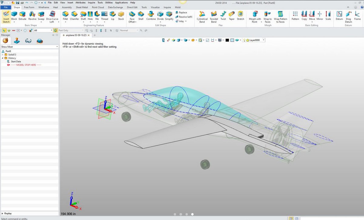 I will try better this #CAD #ZW3D that I have installed on my computer with #Linux and works pretty is a native  application without wineHQ, it seems to  have some good characteristics but it has been a disappointment in  importing files from other CADs, all are corrupted.