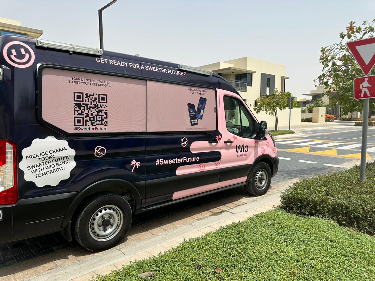 [Wio Van] - Beep beep! Back on track with my walking shoes on and towards Dubai Hills. 👟🌳 Come around for a sweet treat!

#sweeterfuture #giveaway #poweredbywio #wiobank #wio #abudhabi #dubai #fintech #digitalbank #dubaihills