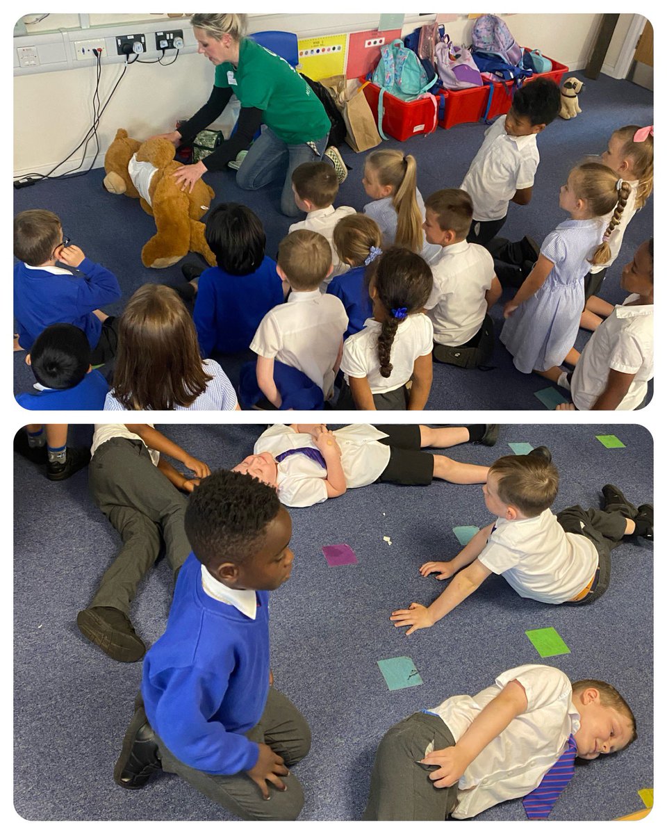 holycrossAS's tweet photo. Year 1 learnt a lot about First Aid this morning! We practised putting plasters on, recovery position and calling 999 @MFASalfordBB #firstaid https://t.co/93YRp4F55n