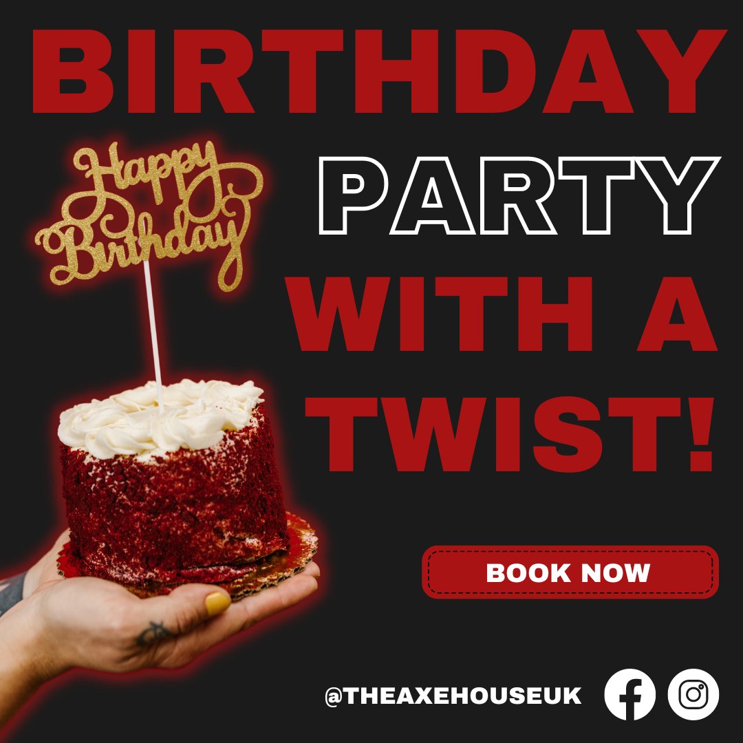 Are you planning a birthday party but you want something a little different to the norm? You've found it 😉

#axehouseparty #axehousebirthday #birthdayparty #axethrowing #knifethrowing #ukaxehouse #spennymooraxethrowing #durhamvenue #durhampartyvenue