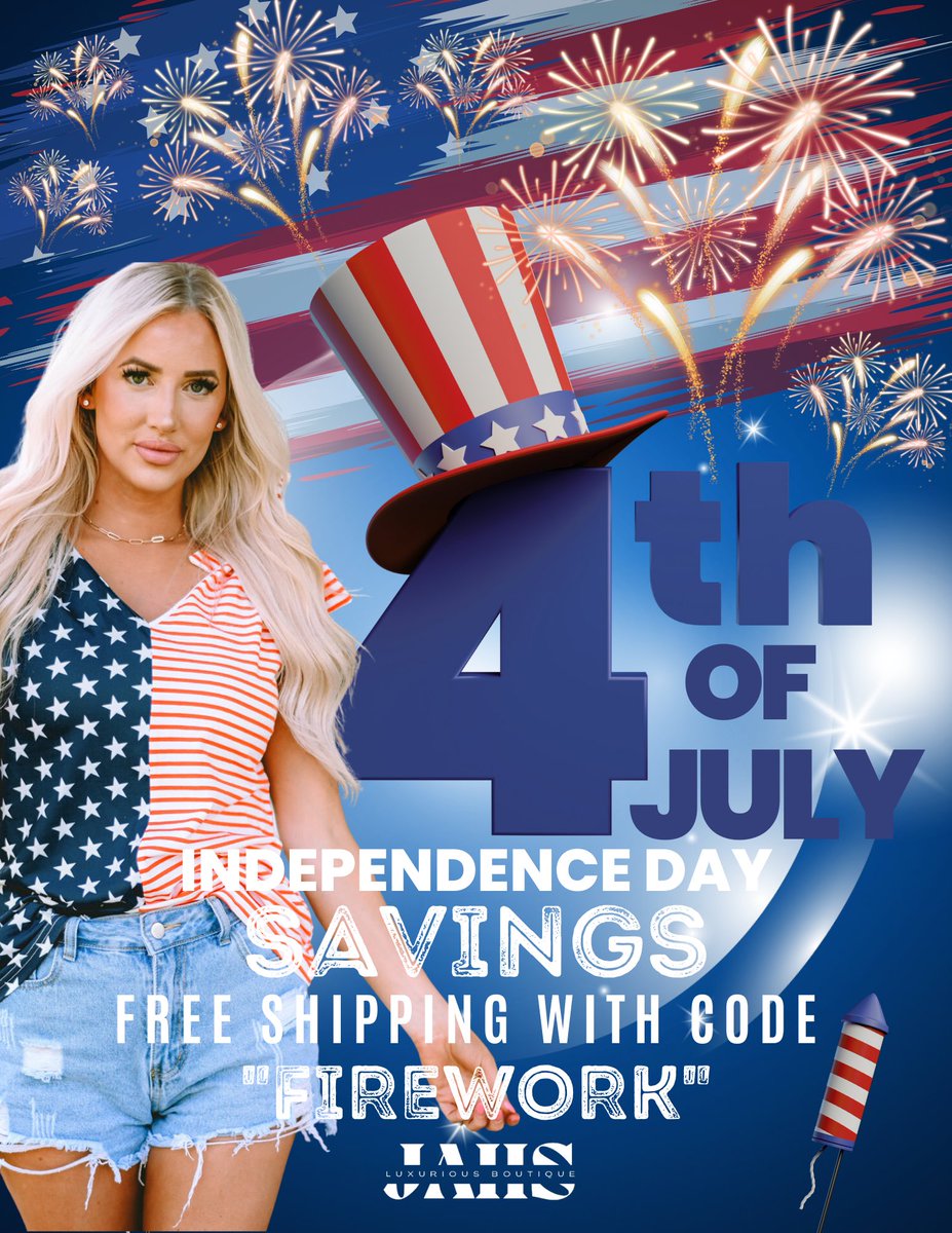 JahsLuxuriousB's tweet photo. It's a 4th of July Savings! Use the code "FIREWORK" to save on shipping costs until 7/4/2023‼️ 

https://t.co/gKIRSvHCGP

#FullSaleOnly #WorldCup2023 #bachelorette #4thofjuly2023 https://t.co/ddPhGQlFbd