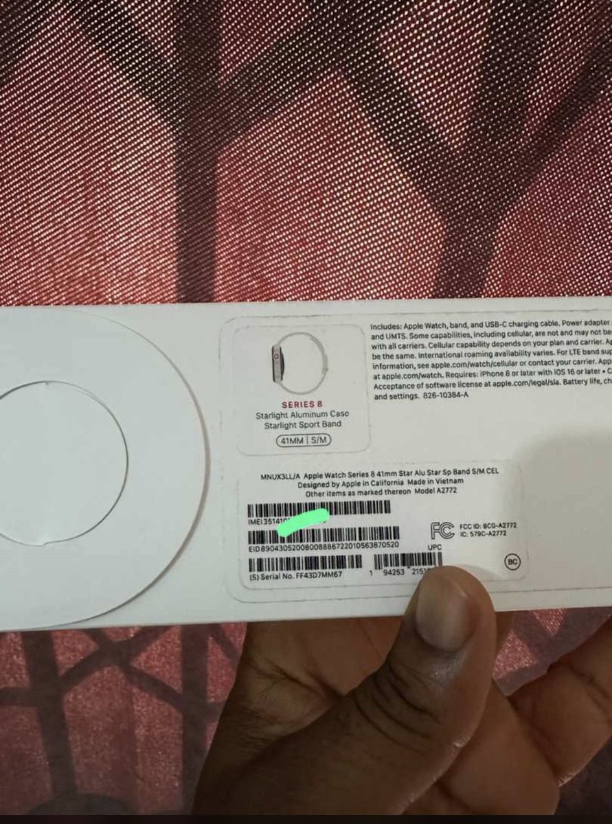 theprime_hub's tweet photo. New Apple Watch series 8, 41mm ( Gps &amp; cellular) - ¢5,000, negotiable 
• 📞 0552500584 https://t.co/KaG0kxsrU4