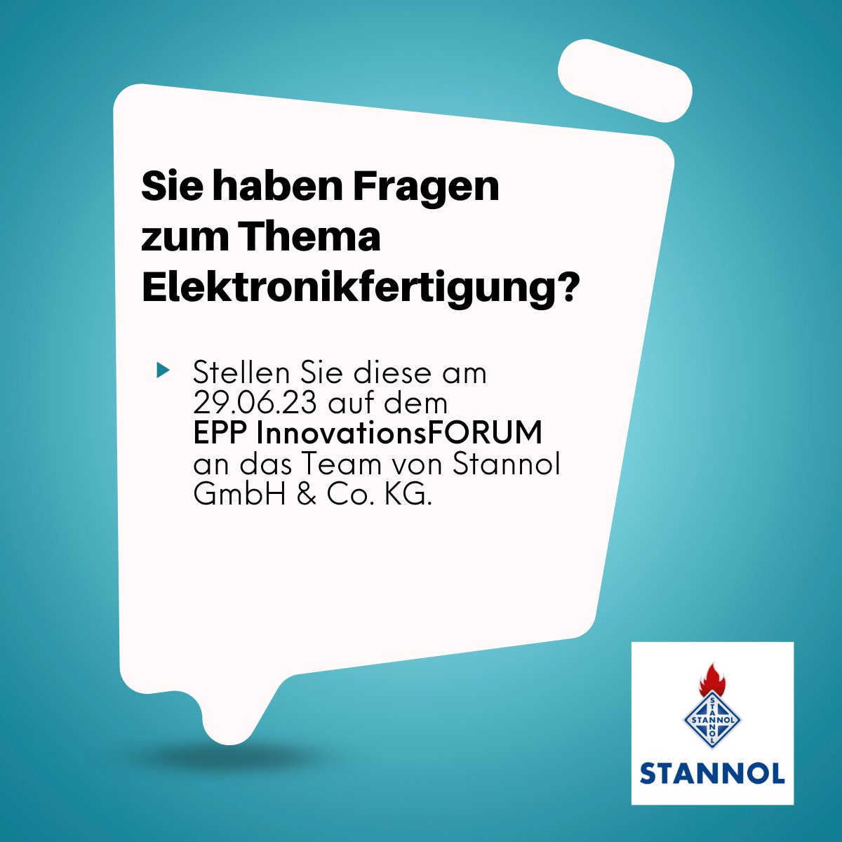 Wir freuen uns sehr, dass die Firma Stannol GmbH & Co. KG beim EPP InnovationsFORUM vertreten sein wird. Nutzen Sie die Chance, das Team persönlich kennenzulernen und Fragen rund um das Thema Elektronikfertigung zu stellen.

Jetzt anmelden: 
epp.industrie.de/innovationsfor…

#IFD23