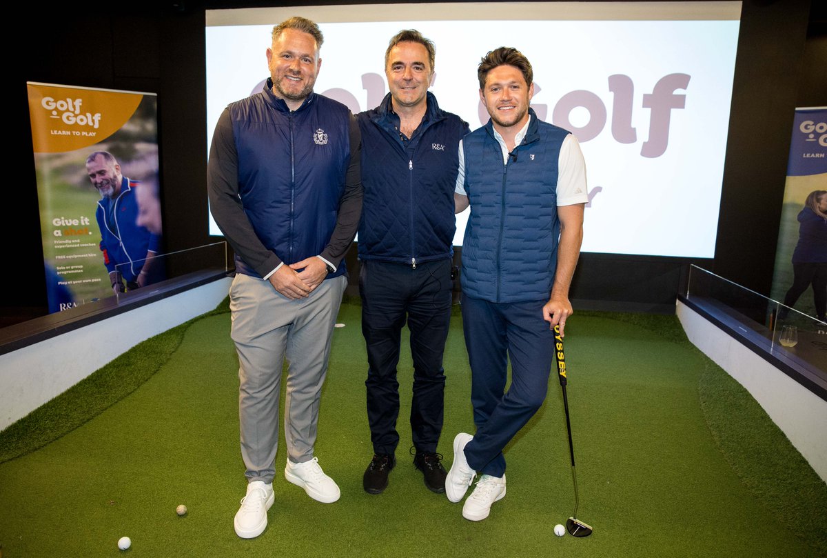 R&amp;A Ambassador, <a href="/NiallOfficial/">Niall Horan</a> has joined us in St Andrews to launch a pilot initiative to encourage people to learn to play golf ⛳️

Find out more about Golf.Golf 👉 bit.ly/golf-golf-laun…