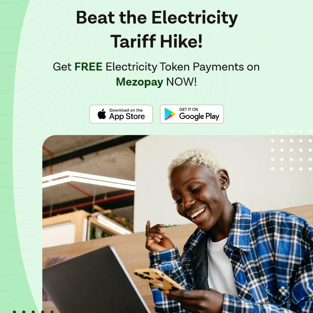 MezopayApp's tweet photo. 🔴 ATTENTION: Big news for all electricity consumers! Starting July 1, electricity tariff prices are set to skyrocket. BUT, here's the game-changer: Mezopay is offering FREE electricity token payments on their app. Don't miss this incredible opportunity to save big! ⚡️💰 https://t.co/m7tSjh8IeT