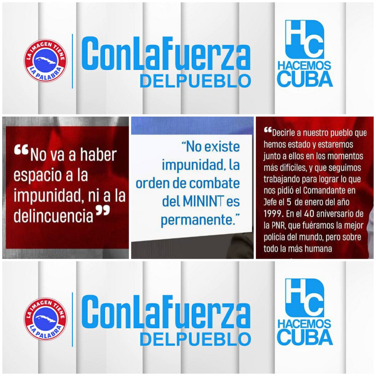 #Cuba goza d un entorno seguro que puede percibirse en el ajetreo cotidiano de sus barrios,la alegría de los parques y centros laborales.Los cubanos viven en una nación d paz q muestra la tranquilidad ciudadana como un verdadero orgullo ante el mundo.#ConLaFuerzaDelPueblo