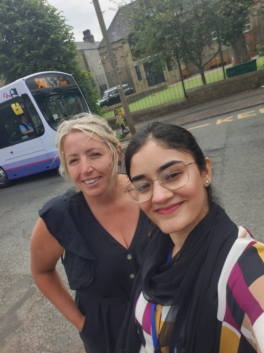 Nimra &amp; Danielle from the Community Health &amp; Wellbeing team has been out engaging with local households in Park Ward, followed by a catch-up at local tea shop.

We're proud of our team's commitment to improving  #wellbeing in #Calderdale! 

Learn more:
healthymindscalderdale.co.uk/communitywellb…