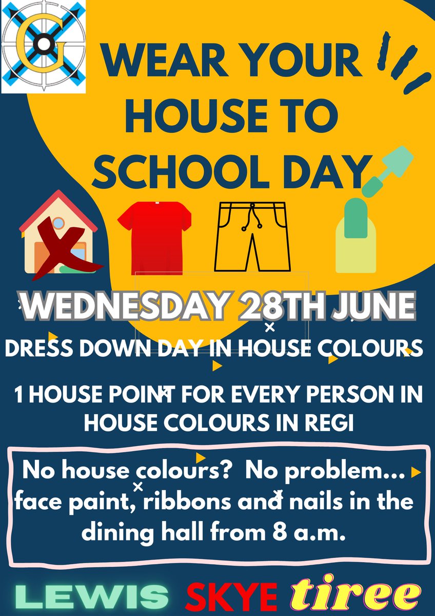 GracemountHigh's tweet photo. Dress down day tomorrow in house colours 💚❤️💛 https://t.co/E3sFWG2PqS