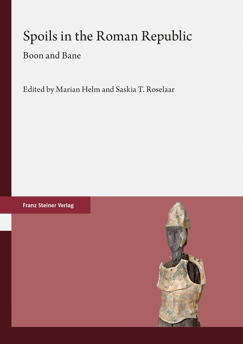 Just published *Spoils in the Roman Republic.* My own contribution deals with the war-tax, tributum, and the paradox that the Romans had to pay a tax to allow them to go out and loot everything. Honored to be a part of this excellent volume!