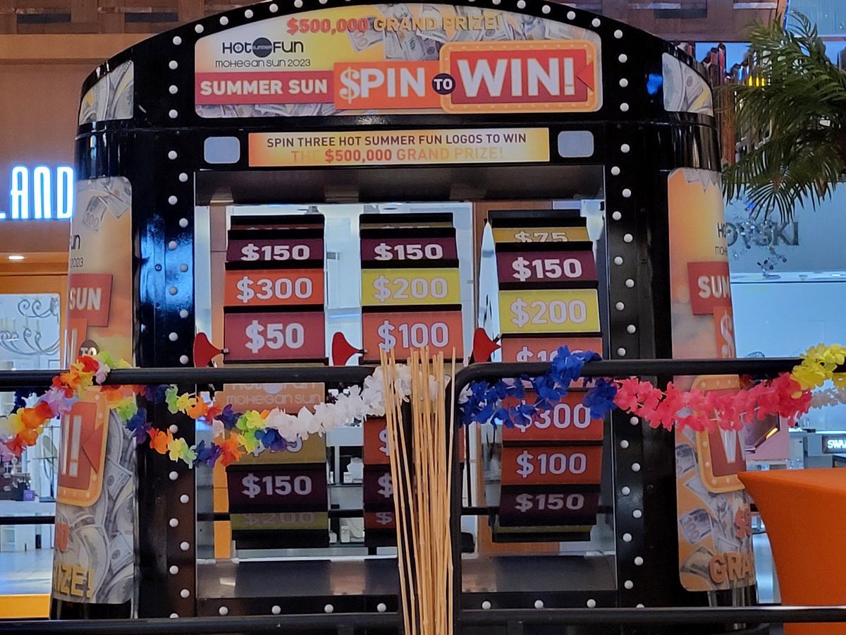 HadaManXRP's tweet photo. Not having any luck with #Crypto lately?
Come on down to @MoheganSun and try your chances at a 500,000$ #Jackpot ! #SummerSunSpinToWin
Spin 3️⃣ #HotSummerFun Logos to win! https://t.co/kR9TmcDek3