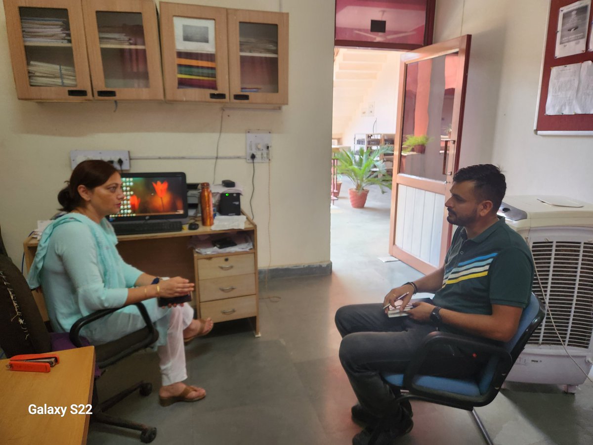 VMandwal's tweet photo. Meeting held with Dr. Veena Sharma, Technical Officer, Agromet Section, Sher-e-Kashmir University of Agriculture Sciences and Technology Jammu (SKUAST).                               Regarding Capacity Building on CSA, CSA seeds and agromet advisory. @dd_msydav @v_gunwant https://t.co/ALM1CbKCDF