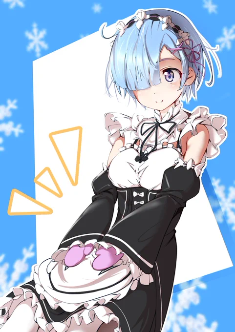 レムのココ、空いてますよ?  66人目はレムちゃん!! 暑いので涼しげなイラストを(/・ω・)/  #プリコネR  #リゼロ  #プリコネキャラ全員描く