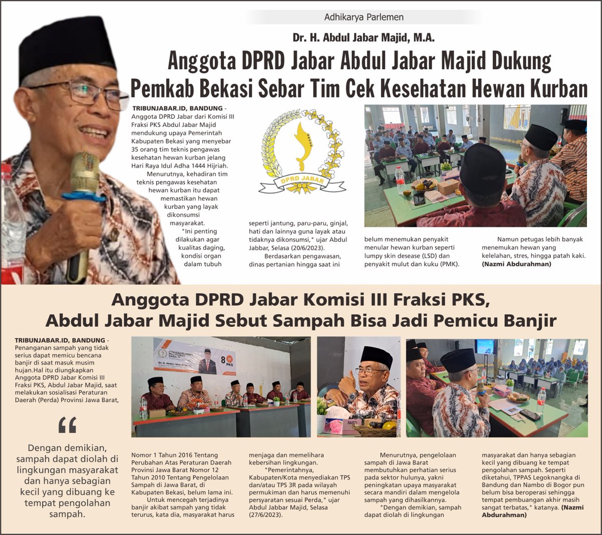 Kami mendukung Pemkab Bekasi Sebar Tim Cek Kesehatan Hewan Kurban #abduljabarmajid