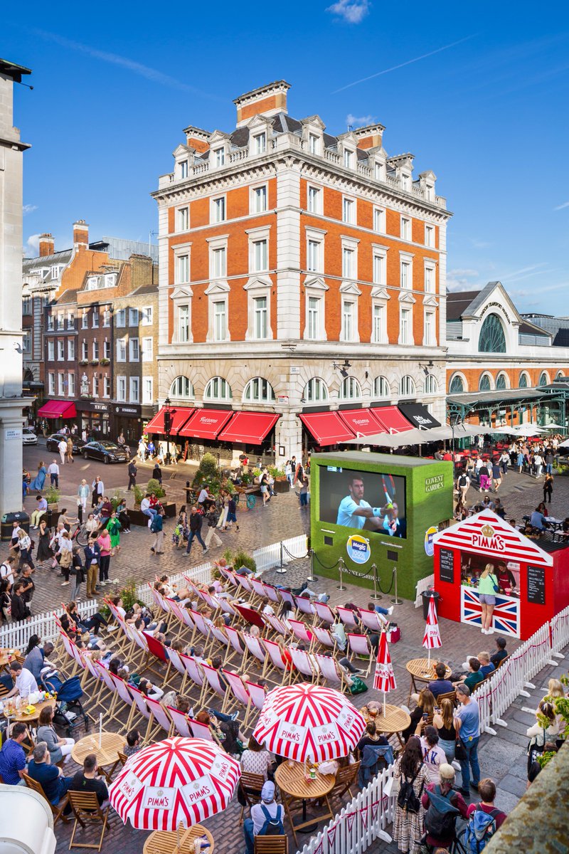 #Wimbledon on the Piazza! Join us to celebrate the sunshine season as we host live screenings of the Eastbourne Tournament on the 1st July, followed by the Wimbledon Championships from 3rd July, both served with ice cold Pimms and strawberries & cream