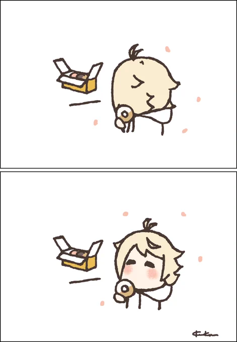フォロワーさんより、箱で差し入れ頂きました🍩
南泉くんとても困っています...!(ありがとうございます!) 