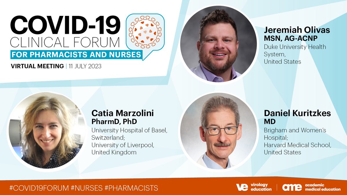 Hey #NurseTwitter #PharmacistTwitter – want to catch up w/ the latest on #COVID therapeutics?

Check out this free 90-minute webinar for updates on #DDIs, infusion therapies, & clinical case discussions.

Sign-Up here >> bit.ly/3Xv0ErS

#COVID19Forum #Nurses #Pharmacists