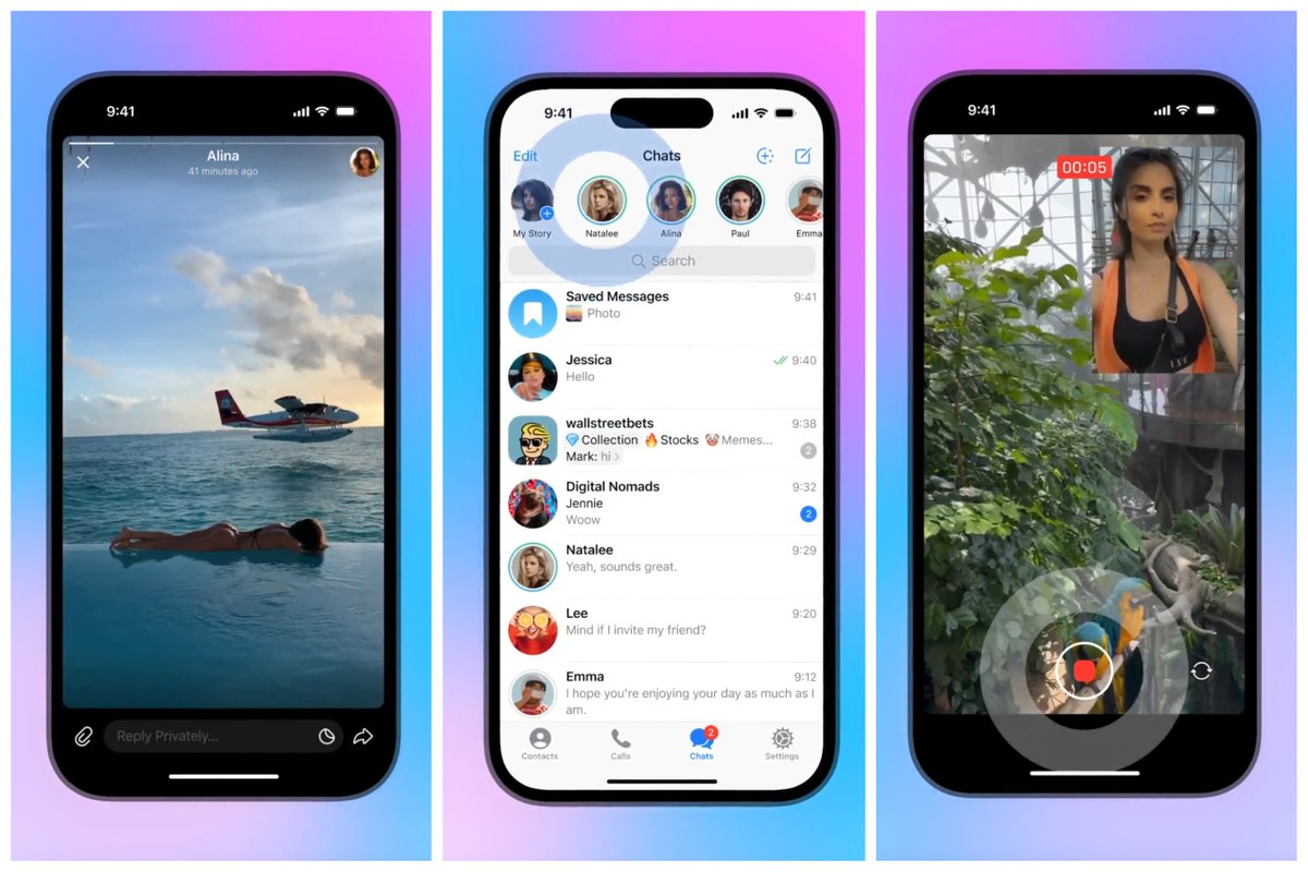 BlogNT's tweet image. Telegram se dote d’une fonction de « Stories » blog-nouvelles-technologies.fr/265333/telegra… via @BlogNT #Telegram #TelegramStories