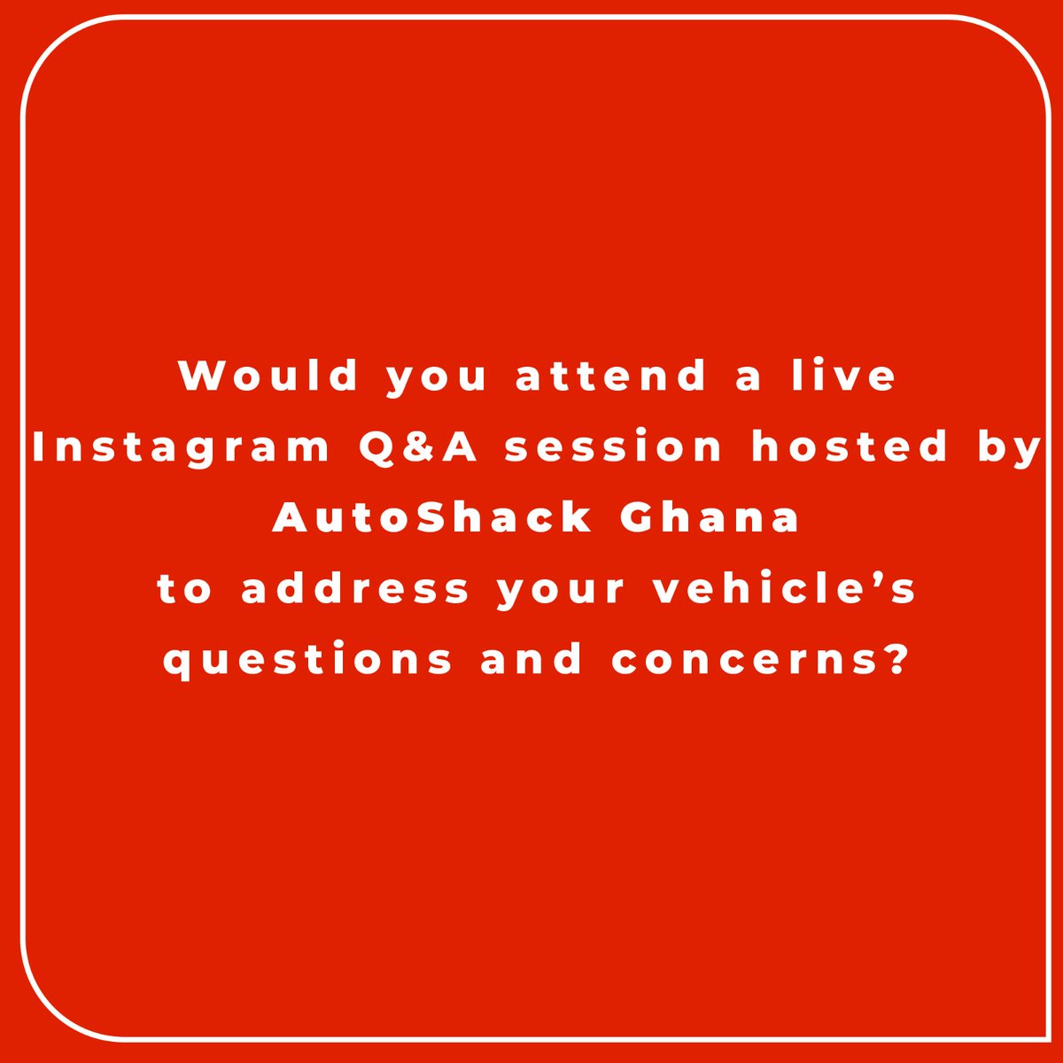 Please vote in the comment section by responding with a YES or NO.
#carreels #educational video #newvideo #mainteancemotorway AutoShackGhana #CarParts #AutomotiveRepair #ExpertTechnicians #QualityService #GhanaAutoServices #twitterpoll #Convenience #AutoShackGhana #Automotive