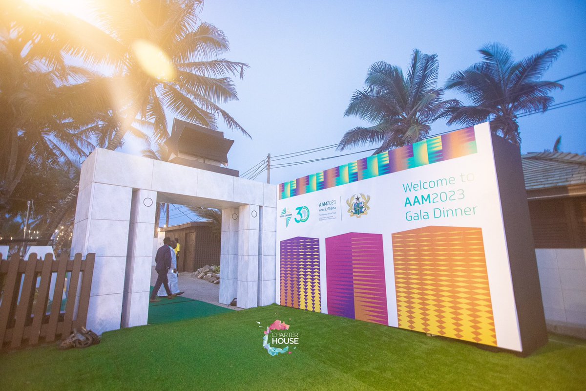 CharterhouseGH's tweet photo. The 2023 Afreximbank Annual Meeting Gala Dinner at @labadibeachhotel - powered by @charterhousegh - Creating magic at every touchpoint.
#aam2023 #charterhousegh #eventsinghana #ghevents #corporateevents #dinner https://t.co/PwSJVtwq1q