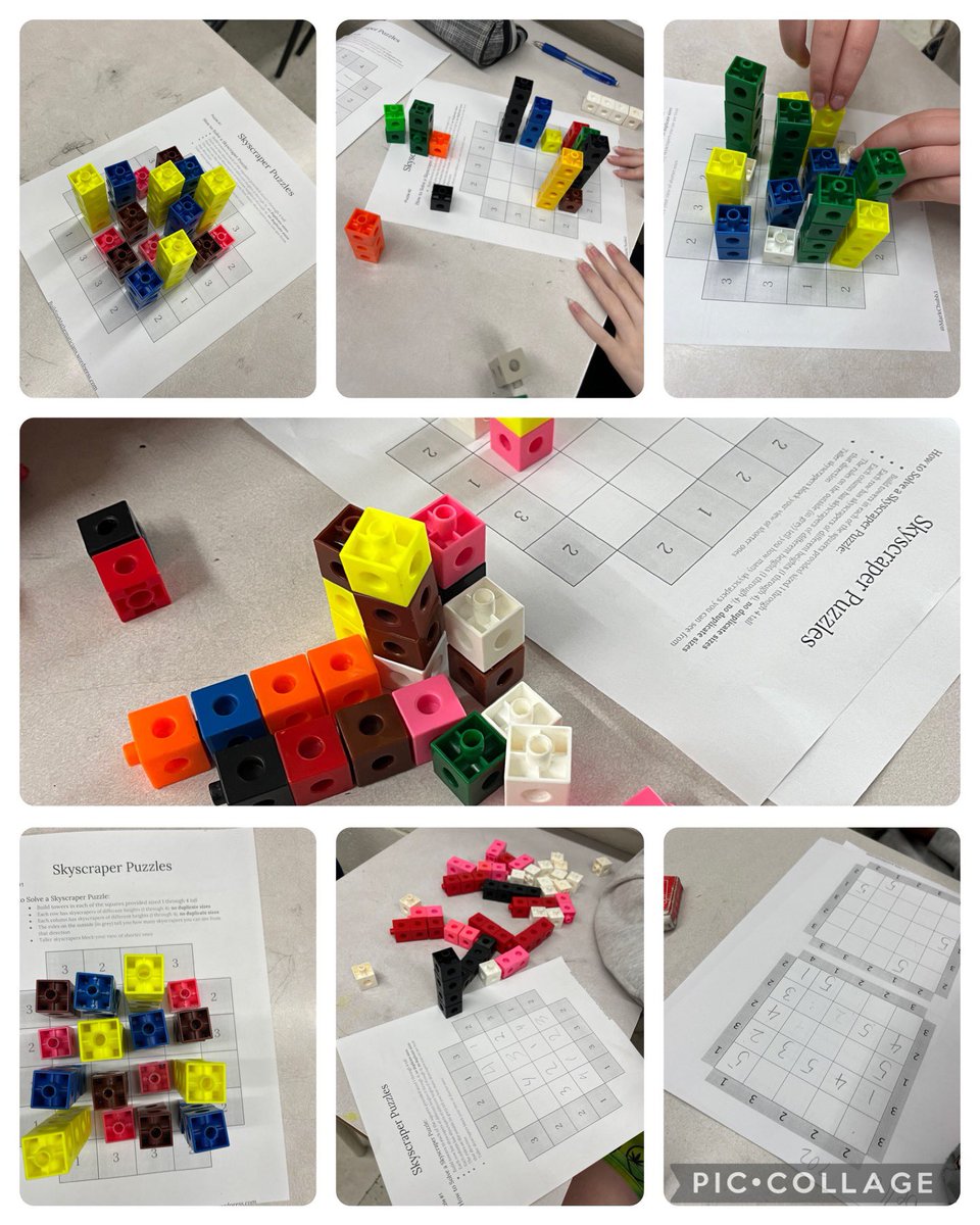 Skyscraper Puzzles @cunardjunior the last week of school! Visual Spatial learning is challenging for many. #HRCEmath