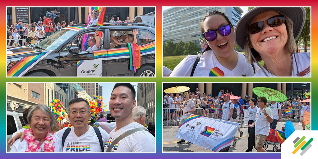 GrangeInsurance's tweet photo. Together with our associates and friends, we had a wonderful time at the @stonewallcmh Festival and March. Learn more about our commitment to DE&I: https://t.co/hfa2o3H99b #Pride #LifeAtGrange https://t.co/cGpXZ00a2r