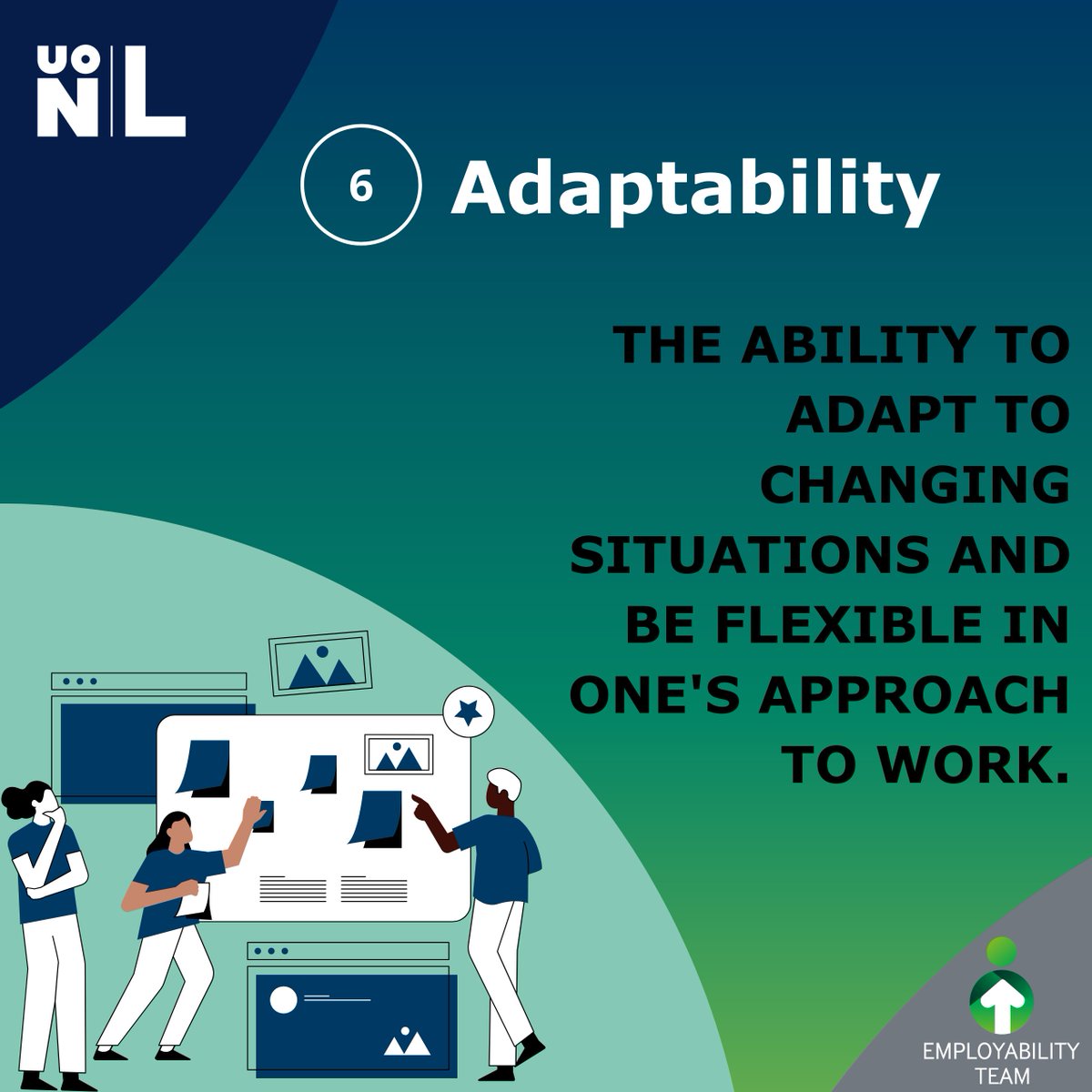 UONLondon's tweet photo. The ability to adapt to changing situations and be flexible in one's approach to work is a valuable skill that enables individuals to navigate uncertainty and succeed in dynamic work environments. Start exploring The Career Zone and sharpen your skills for career advancement. https://t.co/vsVY91D5S1