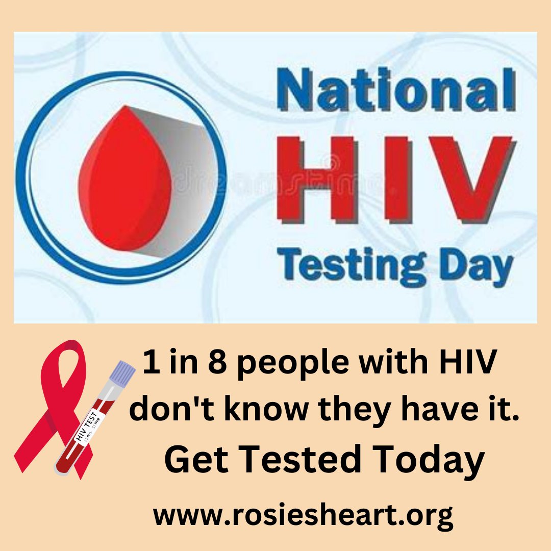 Knowing your status gives you powerful information to help stay healthy.

#MorningPickMeUp #HIVTestingDay 
#RosiesHeart #LoveAbounds #Royalty #Redeemed #Radiance #Resilience #Revive #Nonprofit #Christian #HelpingOthers #GivingBack #JesusIsLord #SpeakLife #WordsOfWisdom