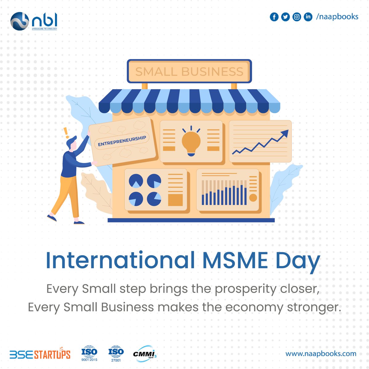 Each and Every #Business impacts the economy... Let's #Grow together🤝 and build a better #future with MSMEs with the International #MSME Day. 
.
.
.
.
.
.

 #MSMEDay #smallbusiness #msmeindia #economygrowth #InternationalMSMEDay  #smallbusinessbigdreams #startups