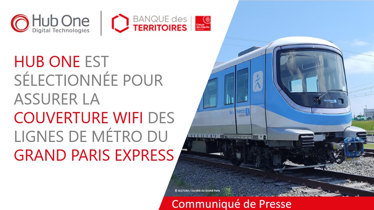 Hub_One's tweet photo. 📢 @GdParisExpress (SGP) attribue à @Hub_One la concession des réseaux de communication WiFi et #IoT du métro du Grand Paris Express ! 🚇
pour les gares des lignes 14 (prolongement), 15, 16, 17 et 18, ainsi que les rames y circulant.
En savoir + ▶ https://t.co/IjkcDmQiam https://t.co/TE51LV4Kid