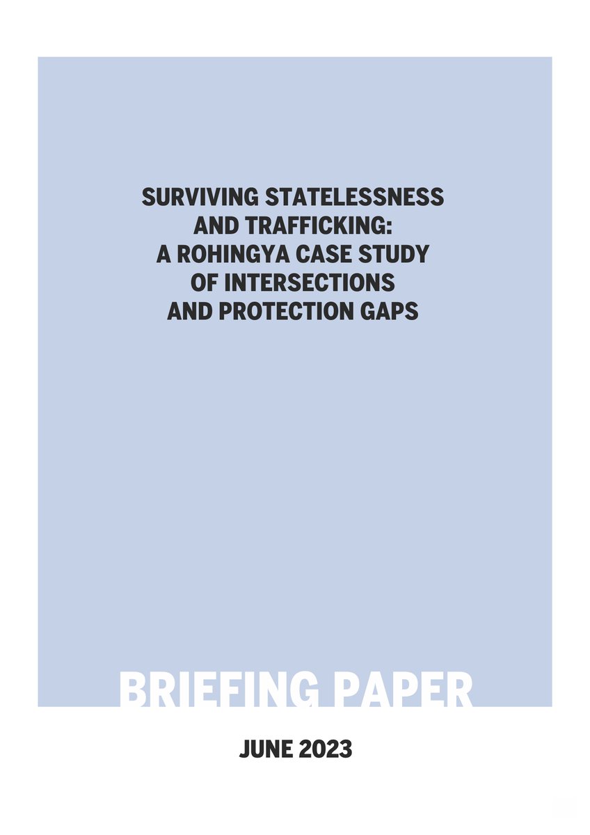 RYA_Rohingya's tweet photo. Briefing Paper

Surviving Statelessness and Trafficking: A Rohingya Case Study on Intersections and Protection Gaps

Joint publication by @institute_si, @FreeRoCoalition, @RohingyaWomen, and @RYA_Rohingya

Read it here: https://t.co/J3AoaQC2Ro https://t.co/UPRvd9ku28