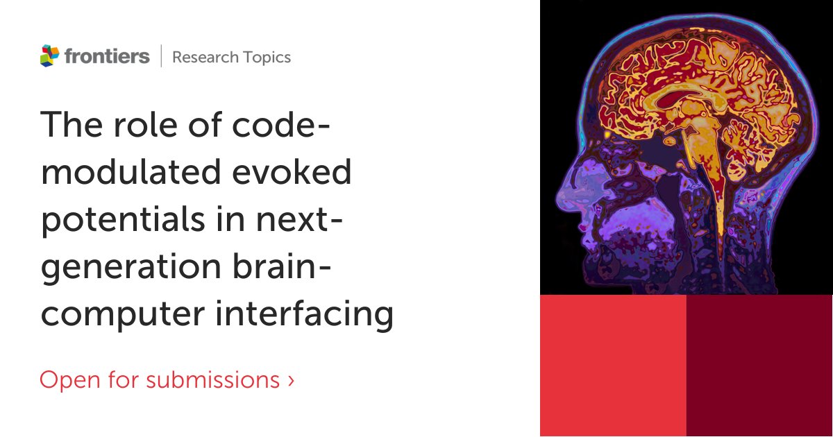 FrontNeurosci's tweet photo. We are delighted to announce that the submission deadline for this fascinating topic, hosted by @ThielenJordy, @CagigalVictor, @robhor and Peter Desain has been extended until December 15th. 

Full details here➡️https://t.co/HBeKnHvKrP

#neuroscience #braincomputerinterfaces https://t.co/2pDEJMMBwd