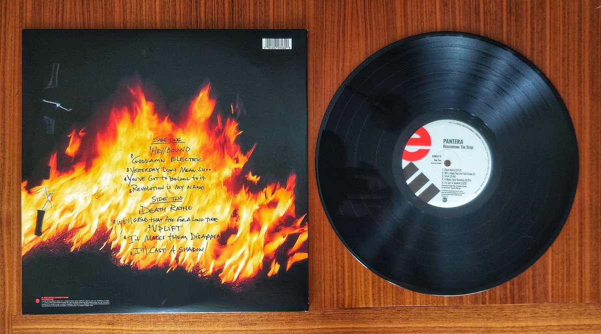 💥💥
The cover art is by #ScottCaliva (1967–2003), a friend of #Pantera lead singer #PhilAnselmo. Caliva took the photo of a partygoer at Anselmo's house jumping through a bonfire clutching a bottle of Wild Turkey bourbon whiskey. 
#NowPlaying #recordcollection #vinylcollection