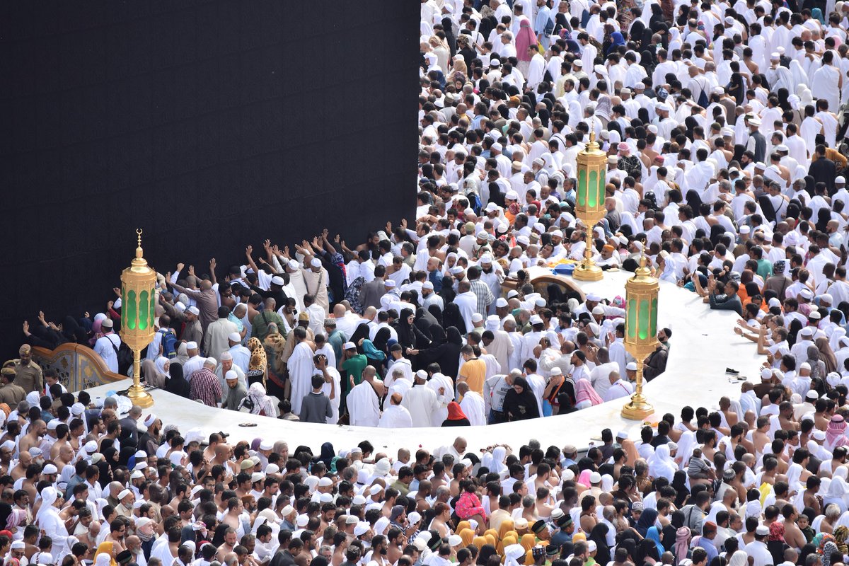 Alhamdhulillaah's tweet photo. And remember when We assigned to ʾIbrāhīm the site of the House, saying, “Do not associate anything with Me in worship and purify My House for those who circle the Kaʿbah, stand in prayer, and bow and prostrate themselves.

Call all people to the pilgrimage. They will come to you on foot and on every lean camel from every distant path,

so they may obtain the benefits in store for them, and pronounce the Name of Allāh on appointed days over the sacrificial animals He has provided for them. So eat from their meat and feed the desperately poor.

Then let them groom themselves, fulfil their vows, and circle the Ancient House.”

That is so. And whoever honours the rituals of Allāh, it is best for them in the sight of their Lord. The meat of cattle has been made lawful for you, except what has already been recited to you. So shun the impurity of idolatry, and shun words of falsehood.

[Sūrah al-Ḥajj, Verse 26-30]