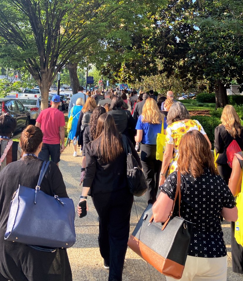 Over 200 advocates walking to the U.S. Capitol and ready for meetings on the Hill! #AFSPadvocacy