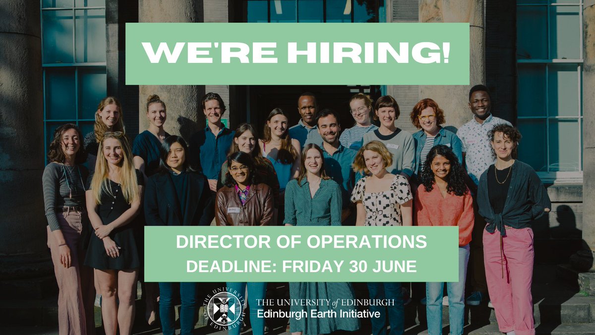 edinburghearth's tweet image. 📣APPLY SOON! 

We're #hiring a new Director of Operations at the Edinburgh Earth Initiative! 

Here's the full job description and link to apply: jobs.ac.uk/job/DAM655/dir…

If you would like an informal chat about the role please contact Jamie Cross, Director via earth@ed.ac.uk