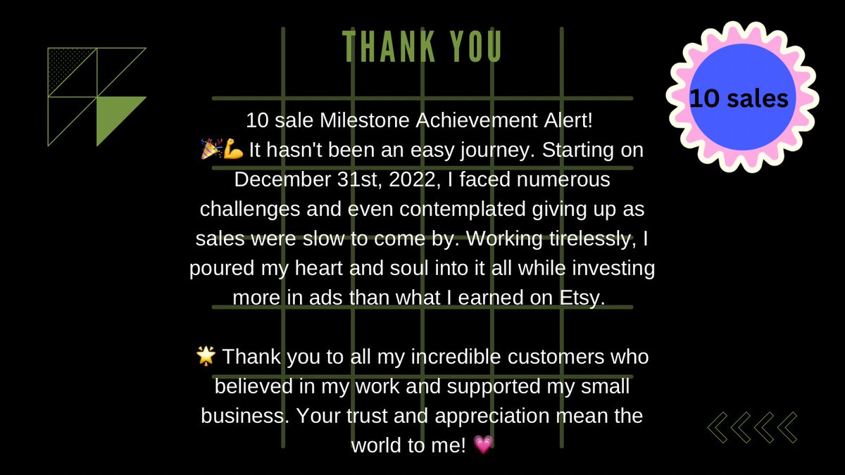 etsy.com/shop/DigiPlanA…. #EtsySeller #SmallBusinessSuccess #DreamBig #MilestoneAchievement