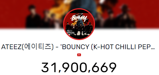 ATYstream's tweet photo. ➺ @ATEEZofficial 'BOUNCY (K-HOT CHILLI PEPPERS)' Official MV has reached 31.900.000 views! 🌶️

🔗https://t.co/ptlkm0AQau  

—🌱—
#OUTLAW #BOUNCY #ATEEZ_BOUNCY #에이티즈 #エイティーズ #ATEEZ https://t.co/QHK7CukfV0
